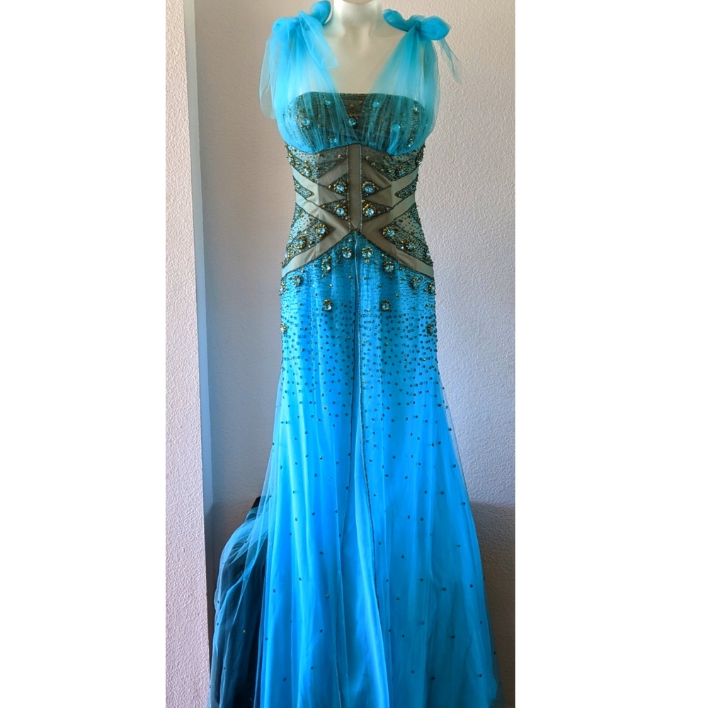 Tazretta Custom-Made Ball Gown Art Deco Style Size 8